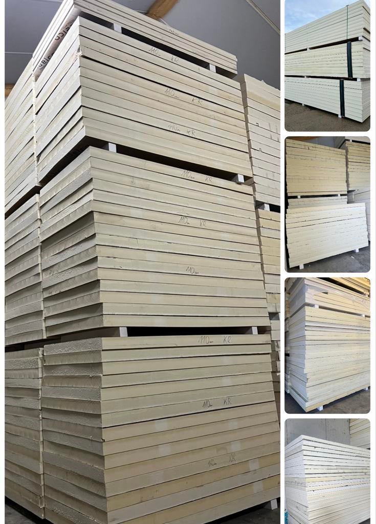 PIR Aluminium Kraft papier isolatieplaten 110mm, Doe-het-zelf en Verbouw, Isolatie en Afdichting, Nieuw, Ophalen of Verzenden