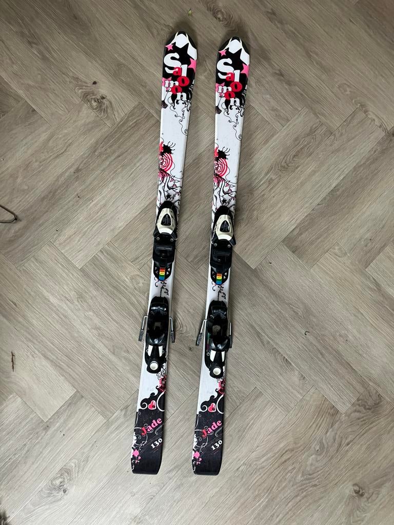 Salomon kinderski - ski 130 cm geslepen en gewaxt, Ophalen, Gebruikt, 100 tot 140 cm, Salomon