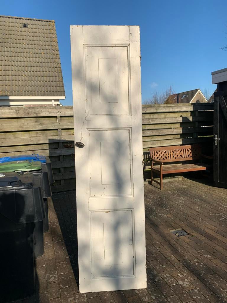 Originele paneeldeur met deurknop, Doe-het-zelf en Verbouw, Deuren en Horren, Ophalen, Gebruikt, Minder dan 80 cm, 215 cm of meer