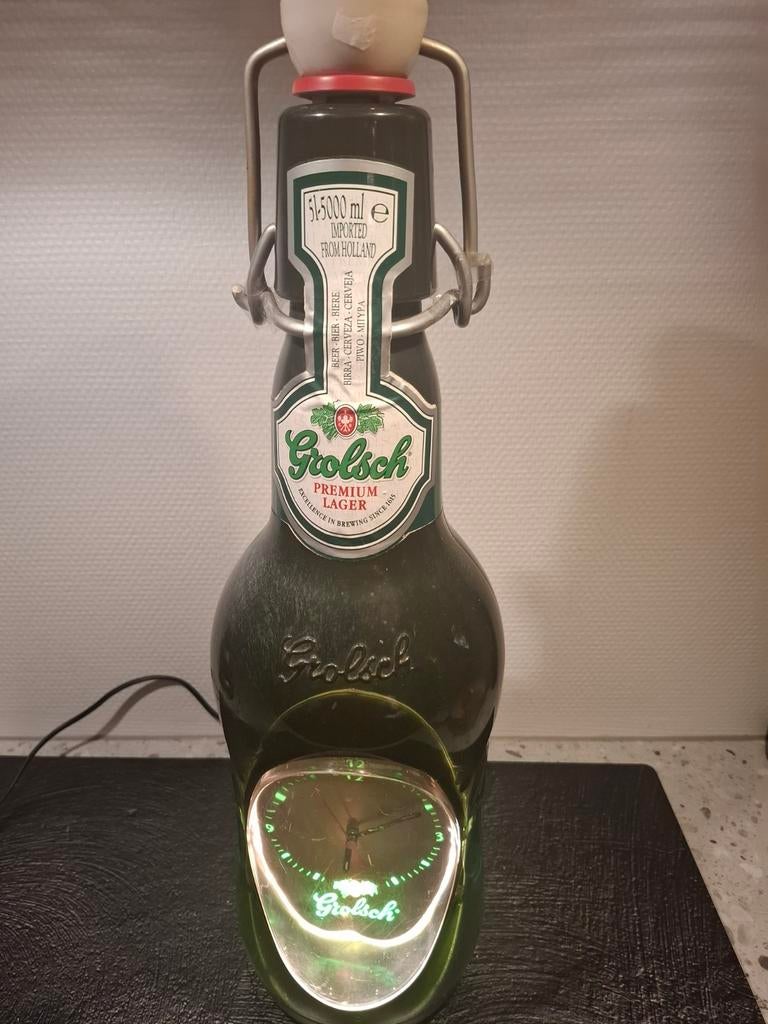 Grolsch 5 liter fles met klok, Ophalen of Verzenden, Verpakking