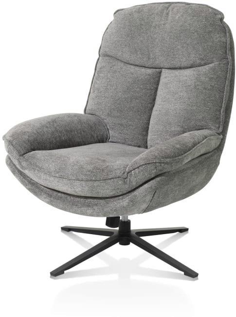 nieuwe relex Fauteuil+Poef, stof grijs, Draai+Kantelbaar H&H, Ophalen, Nieuw, Stof, 50 tot 75 cm