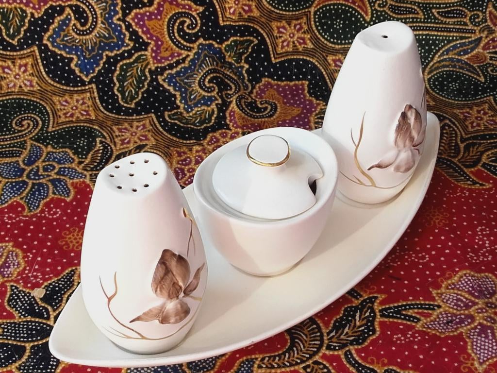 Mooi oud Carlton peper, zout en mosterd uit Engeland., Ophalen of Verzenden