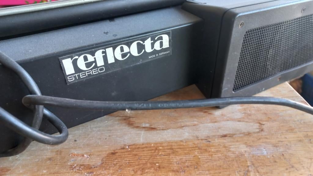 Vintage Reflecta stereo dia projectiescherm, Ophalen
