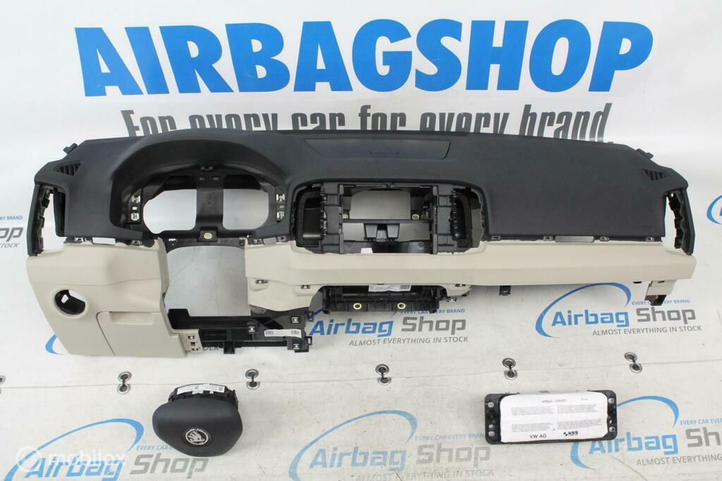Airbag set Dashboard zwart/beige Skoda Karoq 2017-heden, Gebruikt, Ophalen of Verzenden