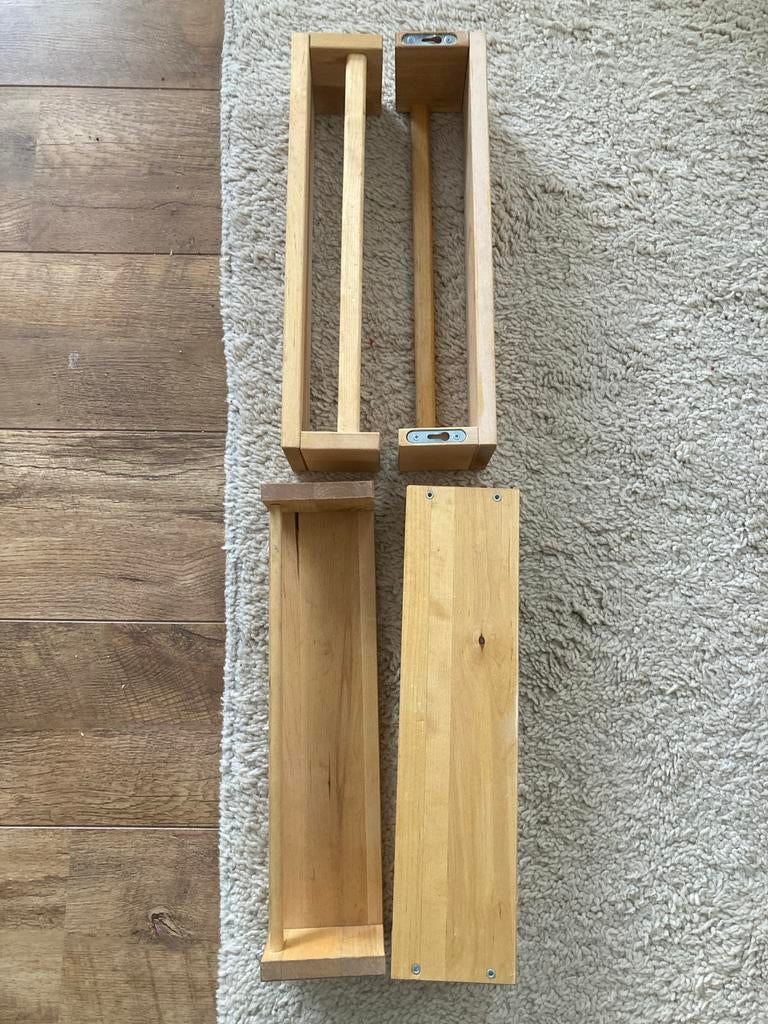 4 identieke IKEA kruidenrekjes van hout, Hout, IKEA, Ophalen, Beige