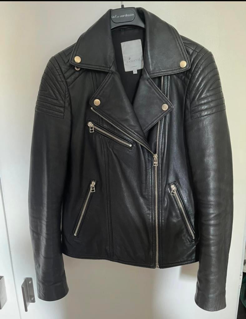 Goosecraft leren dames jas, Ophalen of Verzenden, Zo goed als nieuw, Maat 34 (XS) of kleiner, Zwart