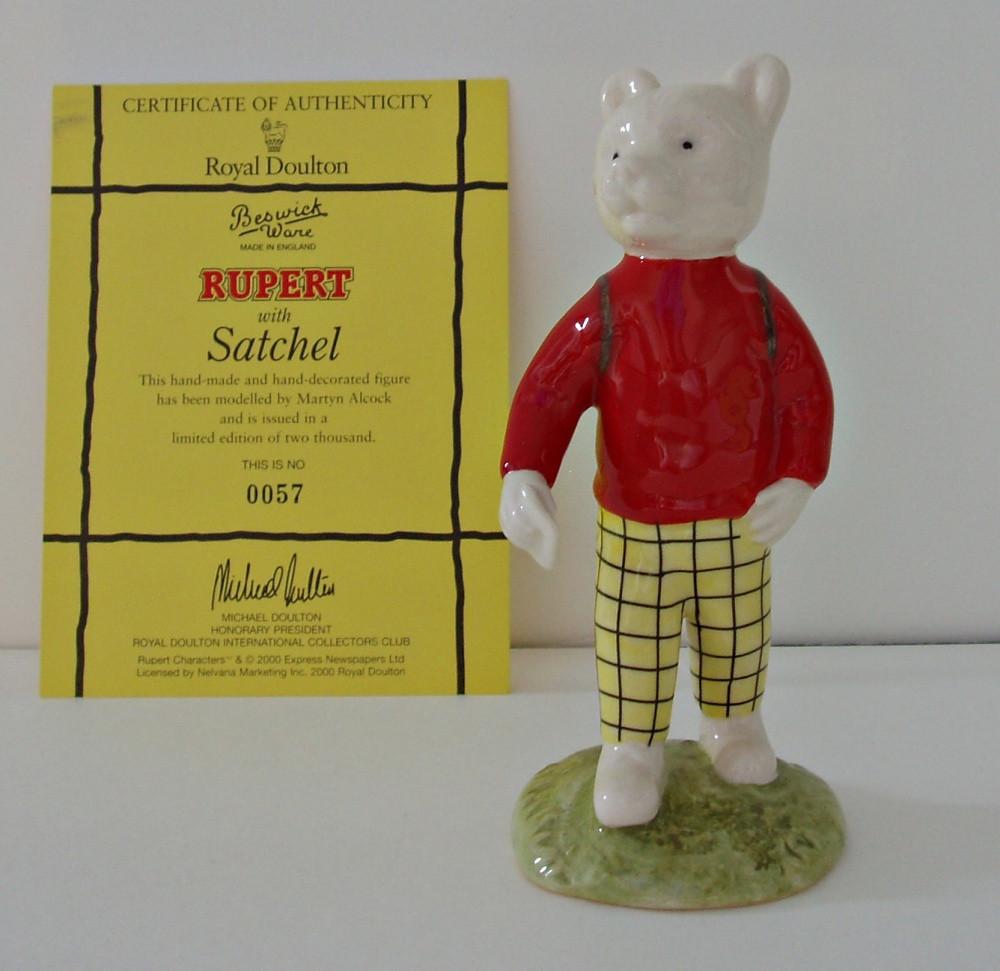 Rupert Bear Satchel - Bruintje Beer - Royal Doulton Beswick, Verzenden, Nieuw, Overige typen