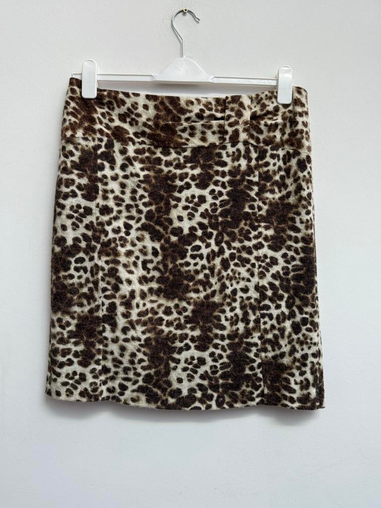 Scarva luipaardprint rok, maat 42, Ophalen of Verzenden, Zo goed als nieuw, Maat 42/44 (L), Bruin