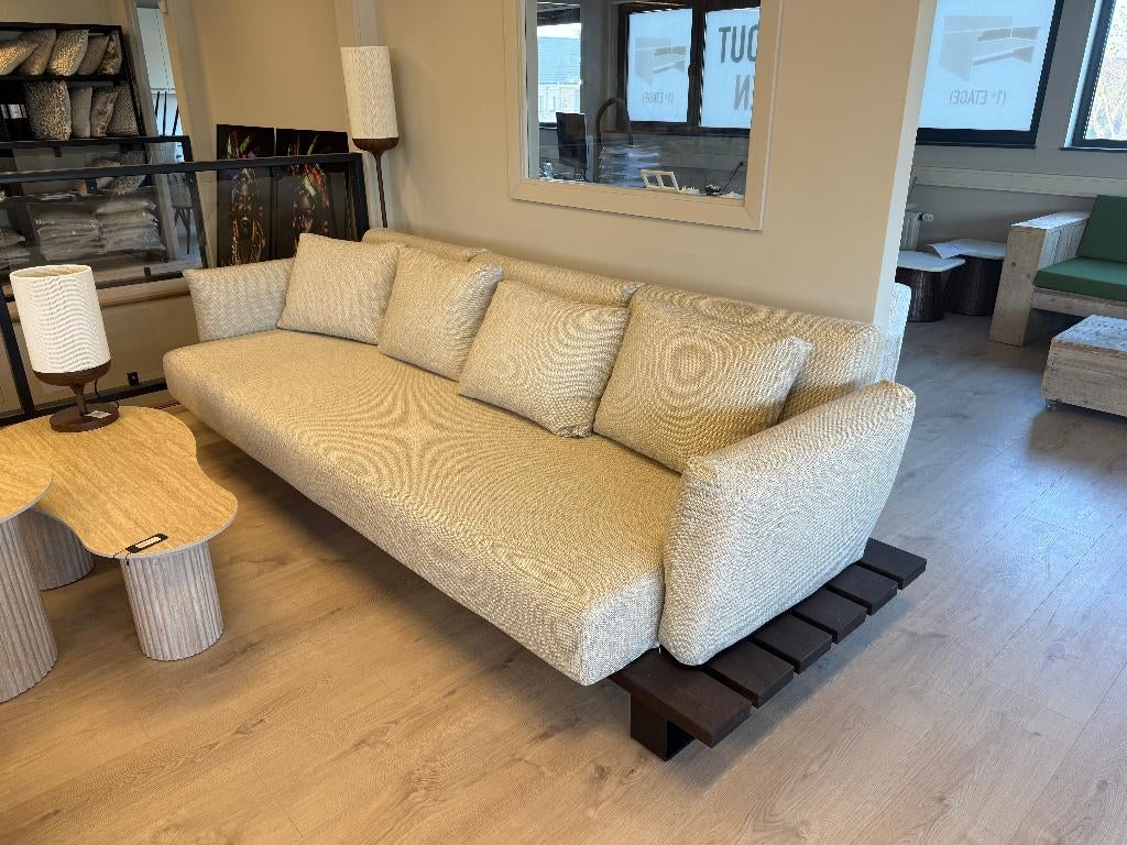 Loungebank Lora Sofaset met royale kussenset tuinset lounge, Tuin en Terras, Verzenden, Nieuw, Hout