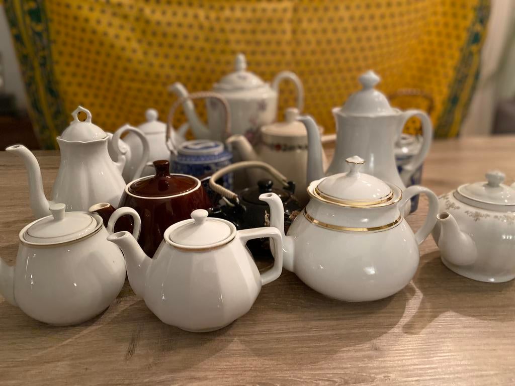 13 theepotten, Overige typen, Ophalen of Verzenden, Overige stijlen, Glas