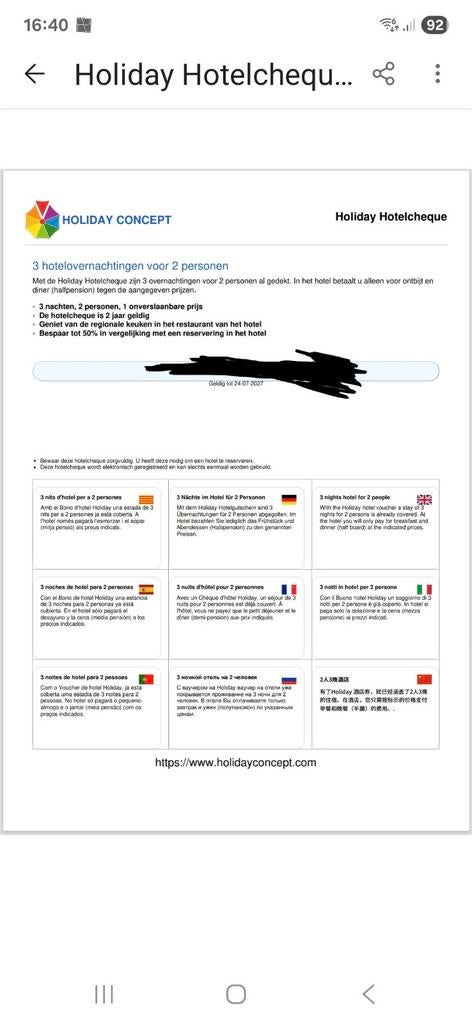 Hotel overnachting, Twee personen, 3 overnachtingen of meer