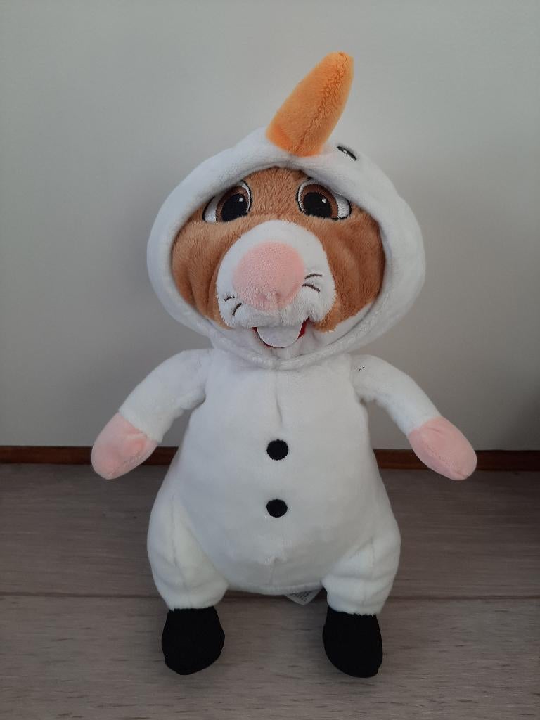 AH hamster knuffel sneeuwpop, Kinderen en Baby's, Ophalen, Zo goed als nieuw, Overige typen