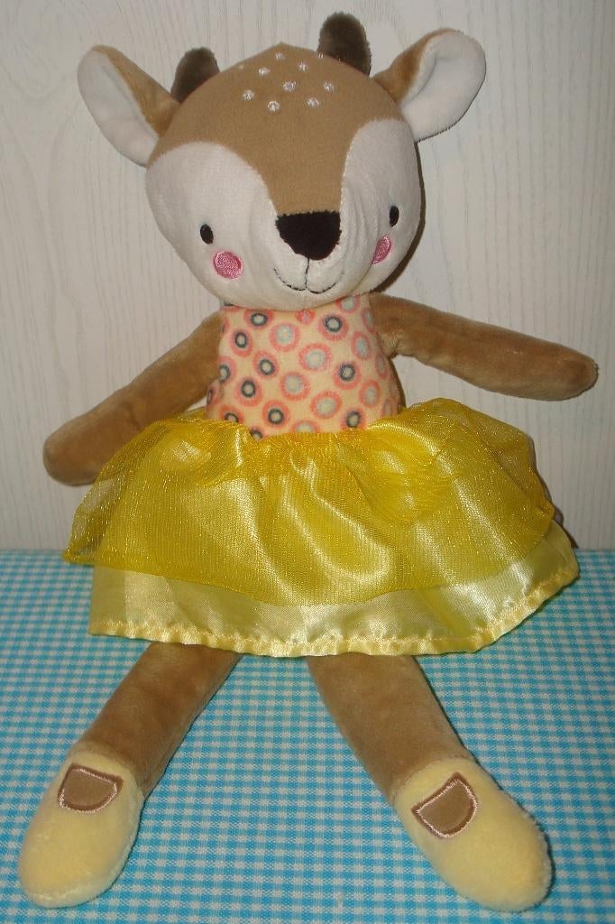 EVORA (kruidvat) HERT hertje geel rokje knuffel, Ophalen of Verzenden, Zo goed als nieuw, Overige typen
