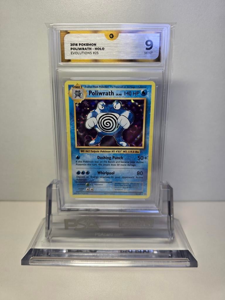 Pokemon Poliwrath holo evolutions, Hobby en Vrije tijd, Verzamelkaartspellen | Pokémon, Ophalen of Verzenden, Zo goed als nieuw