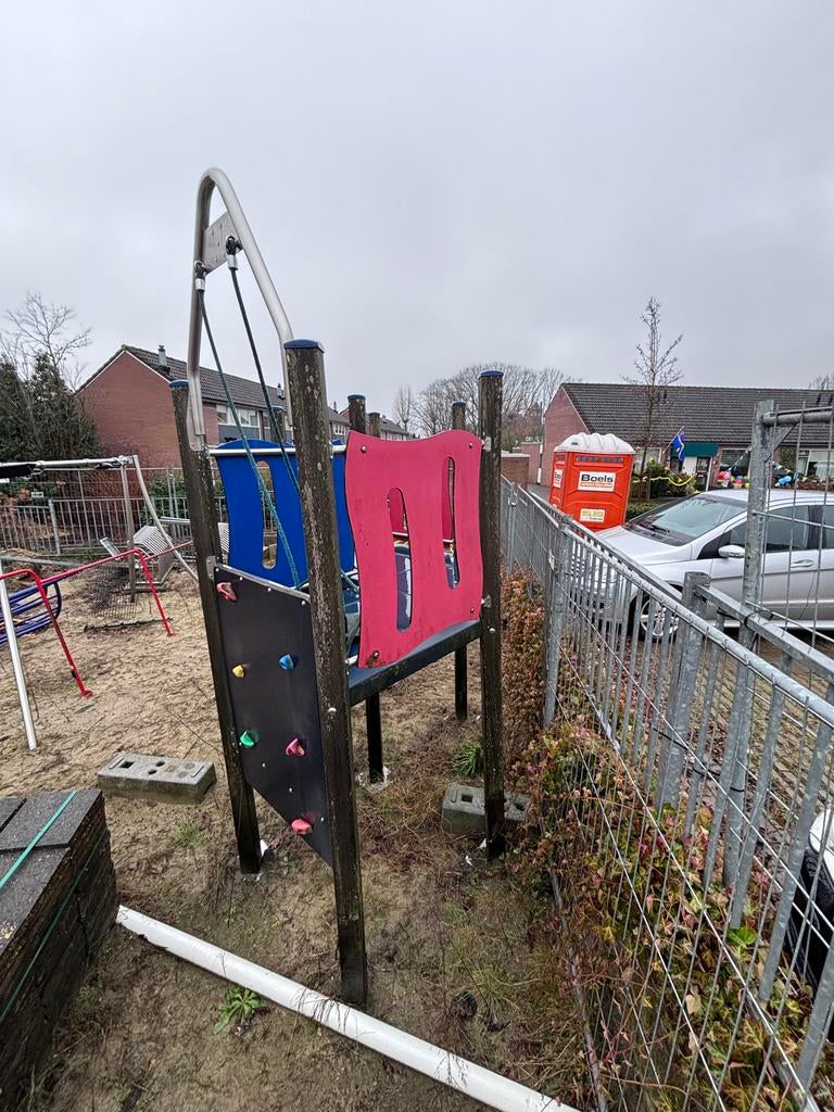 Leuk Speelhuisje met Klimwand, Ophalen, Gebruikt, Klimwand, Aanbouwonderdeel