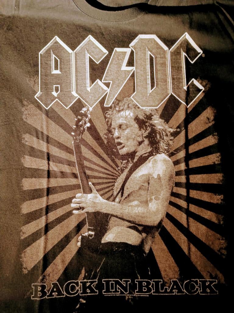 AC/DC-Angus Young t-shirt XL, Ophalen of Verzenden, Zo goed als nieuw, Maat 56/58 (XL), Zwart