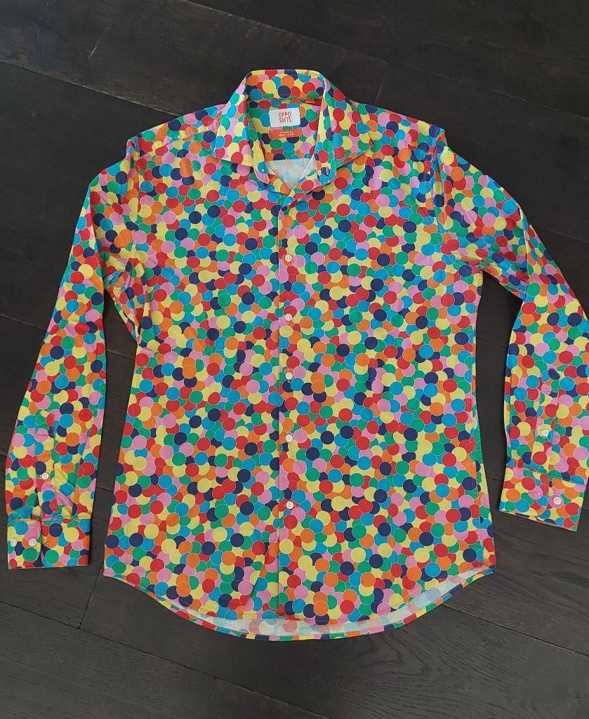 Confetti blouse, heren, Carnaval, Loopgroep, Carnaval, Opposuits, Overige maten, Ophalen of Verzenden