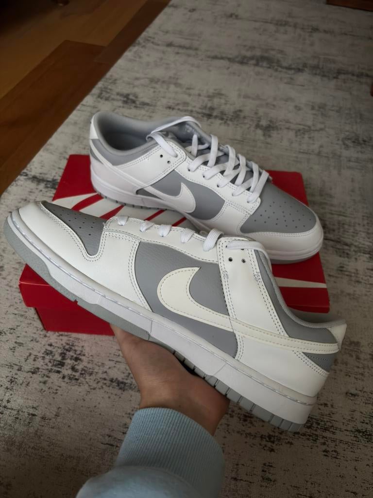 Nike Dunk Low White Grey - 46, Kleding | Heren, Schoenen, Overige kleuren, Nieuw, Ophalen of Verzenden, Sneakers of Gympen