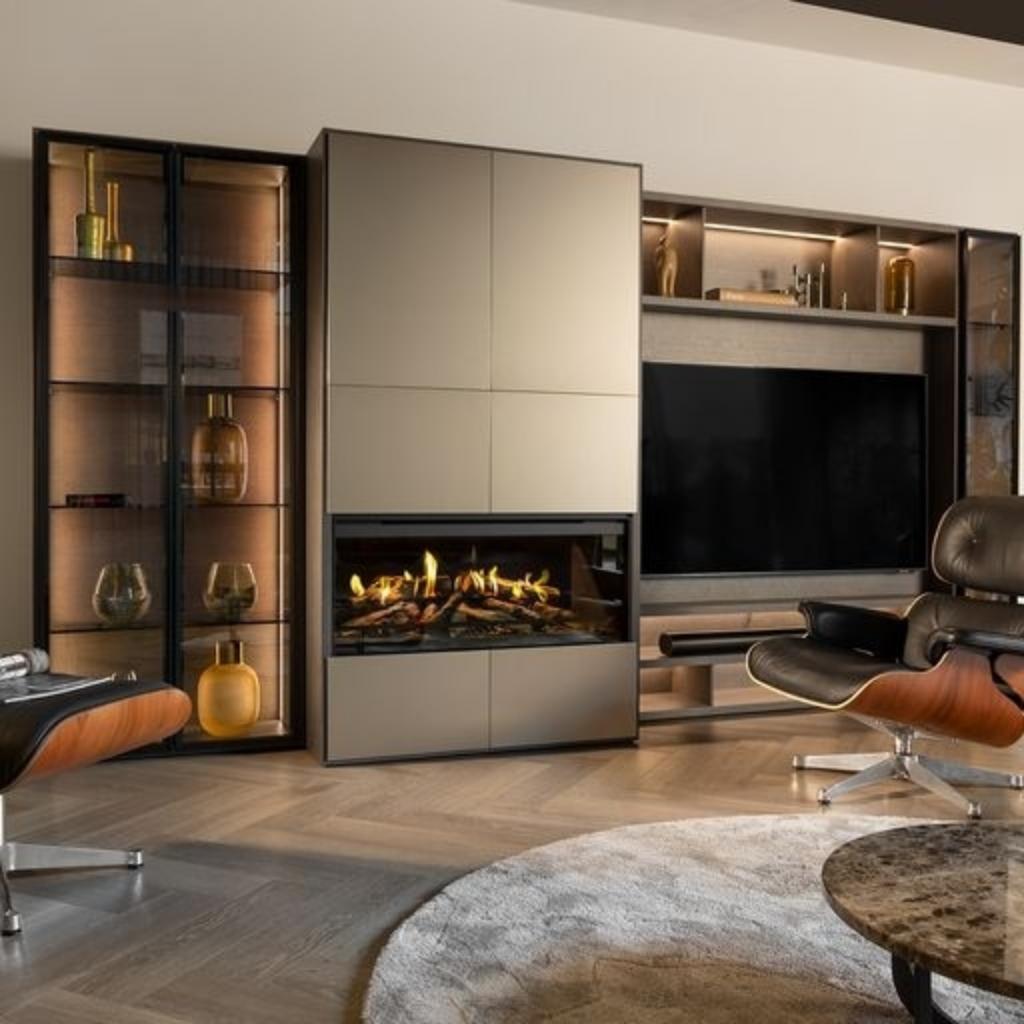 Kalfire e-one 130 front, Ophalen, Zo goed als nieuw, Inbouwhaard, Elektrische haard