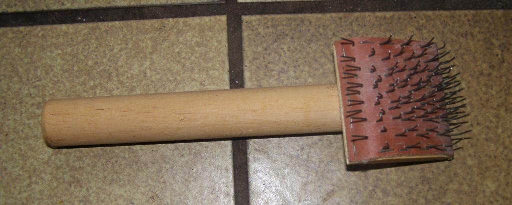 Afhaalborsteltje kaardmolen kaarden schapenwol spinnewiel, Ophalen of Verzenden, Zo goed als nieuw, Gereedschap of Toebehoren