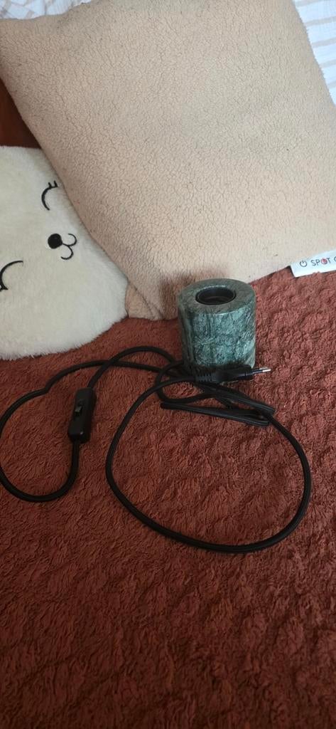 Tafellamp groen marmer Samy Karwei, Ophalen, Zo goed als nieuw, Minder dan 50 cm