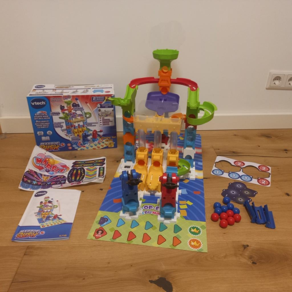 VTech - Marble Rush - Gaming Set S300 - Ball Track for Kids, Ophalen of Verzenden, Zo goed als nieuw, Bouwen, Met geluid