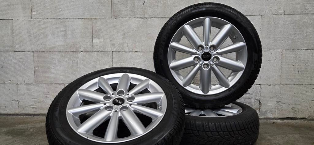 16" Mini Cooper F55 F56 F57 orig velgen winterbanden TPMS, Gebruikt, 16 inch, 175 mm, Banden en Velgen