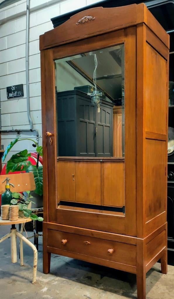 Vintage/Antieke jaren '20-'30 eiken buffetkast, demontabel, Ophalen of Verzenden