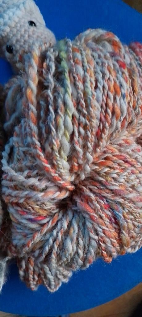 Handgesponnen wol - vezelmix en alpaca 650g, Ophalen of Verzenden, Nieuw, Breien of Haken, Wol of Garen