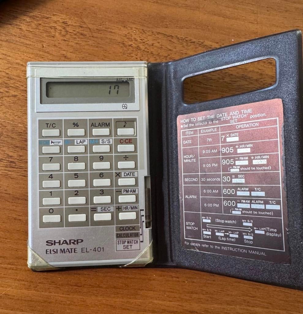 Sharp vintage ELSI MATE EL-401, Diversen, Rekenmachines, Ophalen of Verzenden, Gebruikt