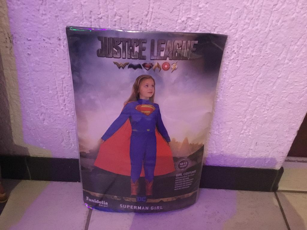 Superman girl, 10-12 jaar, carnaval, Kinderen en Baby's, Carnavalskleding en Verkleedspullen, Ophalen of Verzenden, Zo goed als nieuw