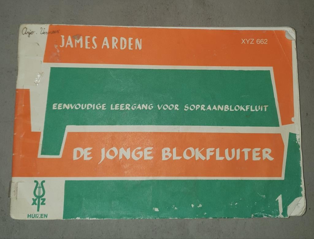 Blokfluit boekje 'de jonge blokfluiter', Ophalen, Gelezen, Instrument, James arden