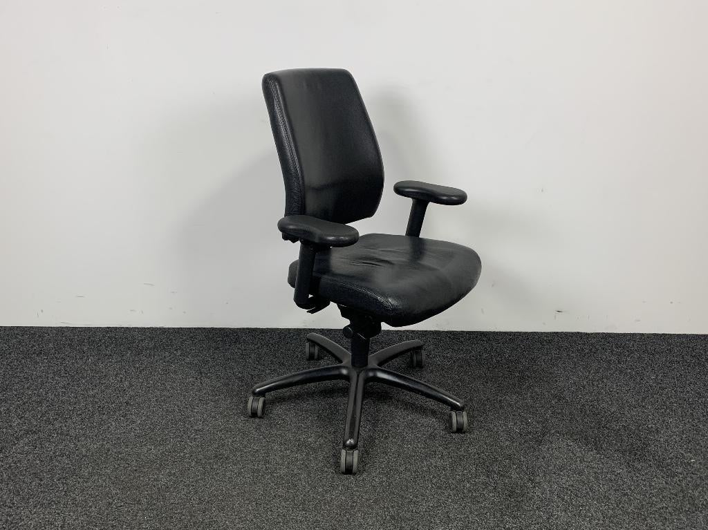 Bureaustoel Drisag Zwart Kunstleer 24541, Ophalen, Gebruikt, Zwart