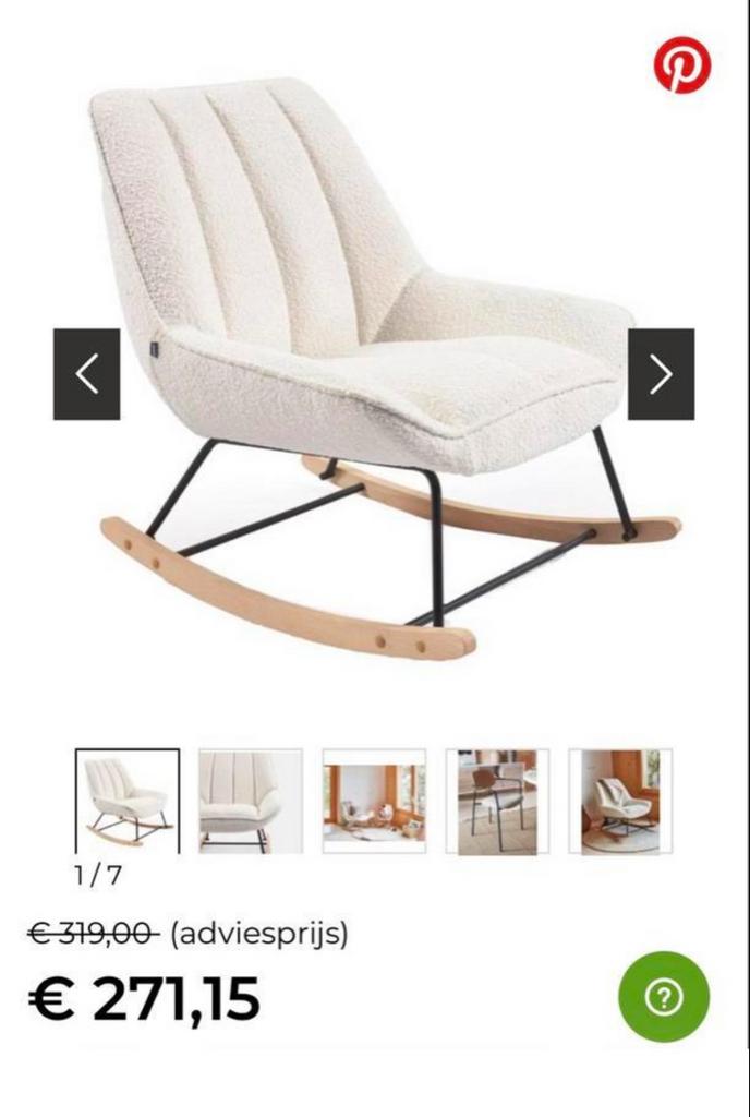 Kave Home Schommelstoel, 75 tot 100 cm, Ophalen of Verzenden, Zo goed als nieuw, 50 tot 75 cm