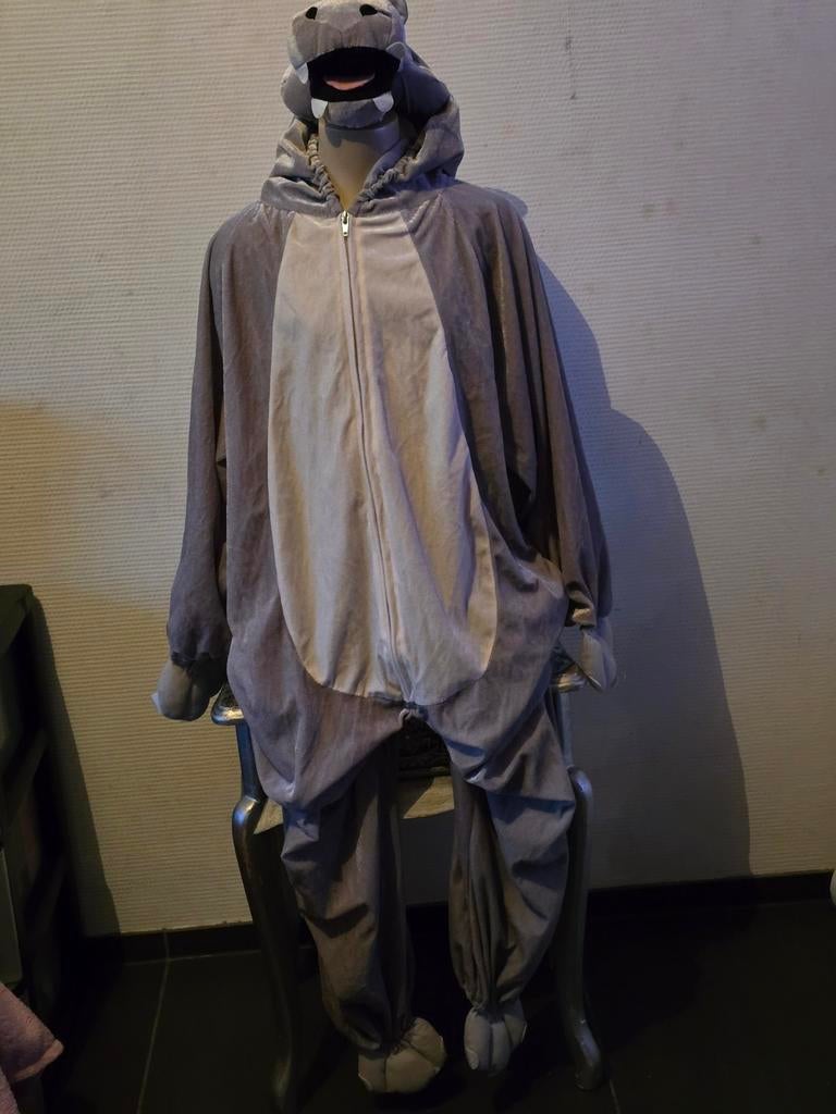 Kinder Nijlpaard Onesie - Carnaval Kostuum maat 176, Kinderen en Baby's, Kinderkleding | Maat 176, Zo goed als nieuw, Jongen of Meisje