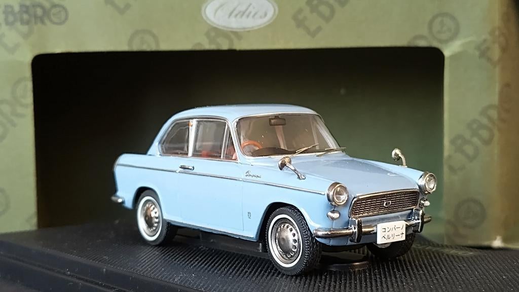 Daihatsu Compagno Berlina 600 Blue 1;43 Ebbro Oldies Pol, Overige merken, Japan, Auto, Verzenden
