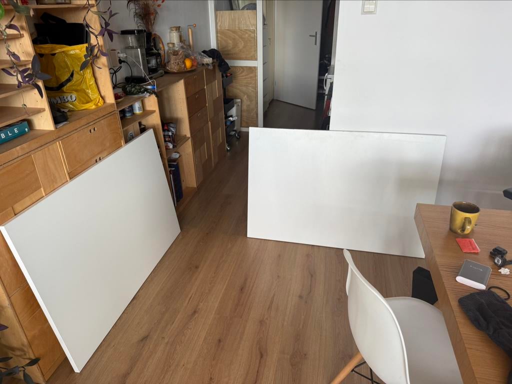 2x desktop white mouse friendly 120x80 cm, Ophalen, Zo goed als nieuw