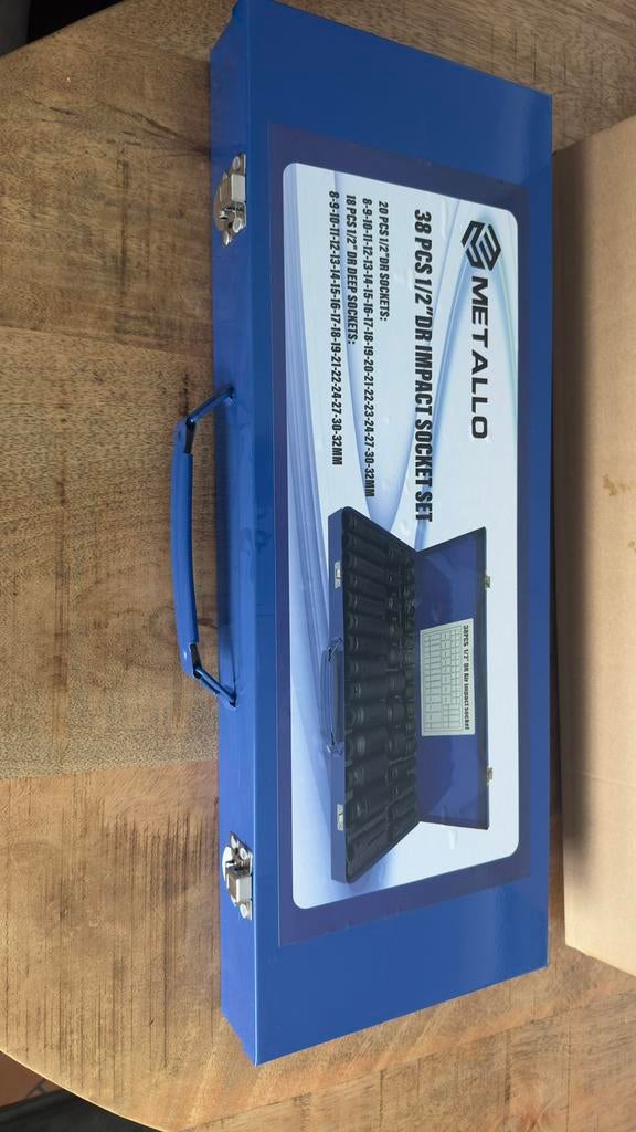 Complete 38-delige kracht doppenset met 1/2 inch NIEUW, Ophalen of Verzenden, Nieuw