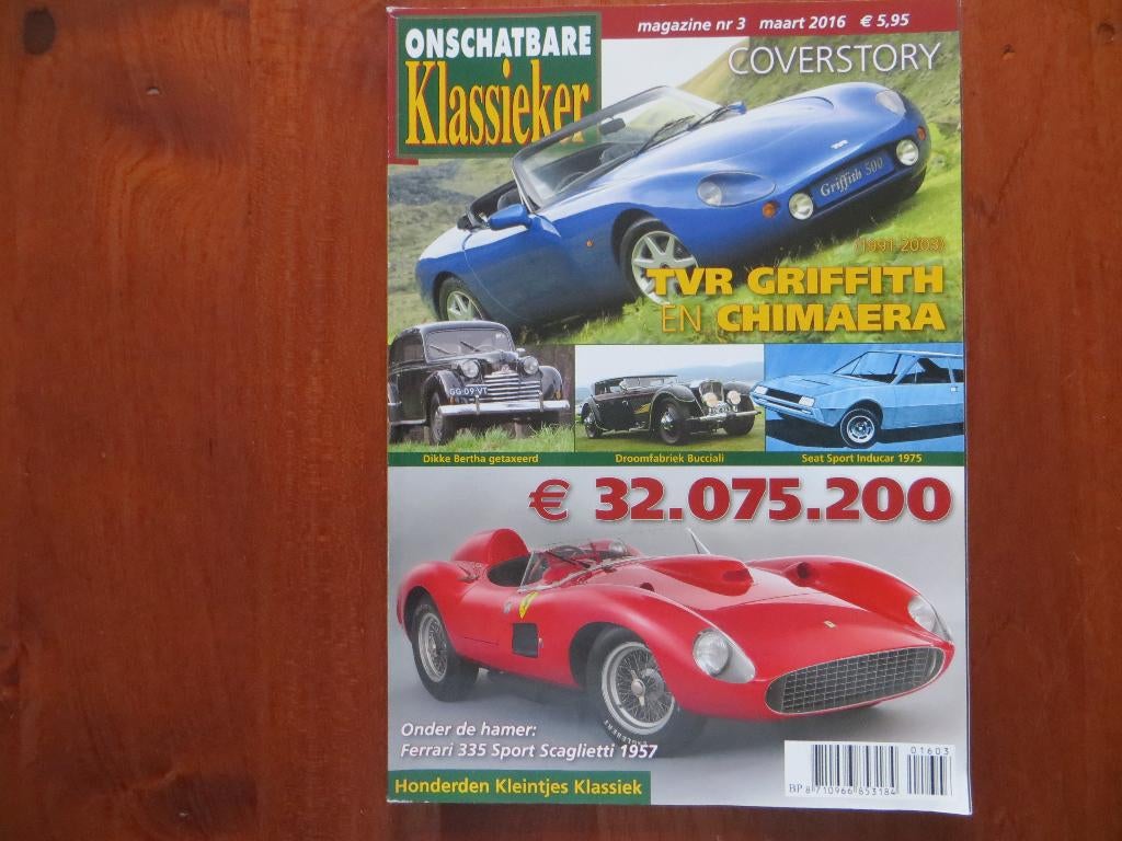 Onschatbare Klassieker 3 2016 TVR Griffith, Chimaera, Seat, Ophalen of Verzenden, Nieuw, Opel