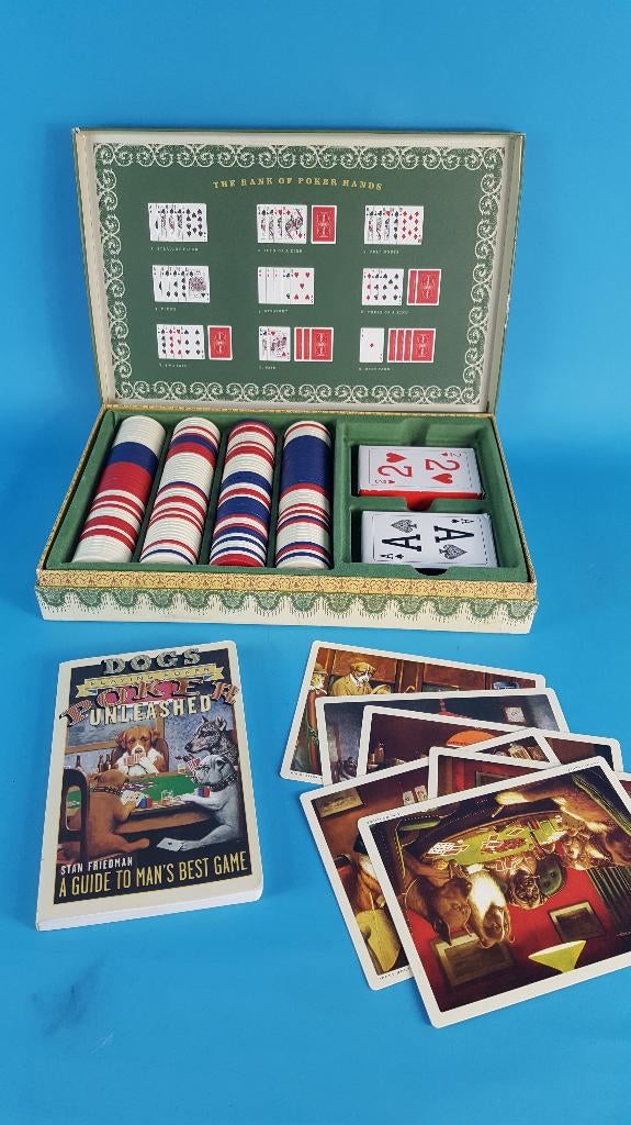 Dogs Playing Poker Kit, poker set fishes, Friedman 7C3, Tweedehands verkoop, Tweedehands verkoop, Gebruikt, Ophalen of Verzenden