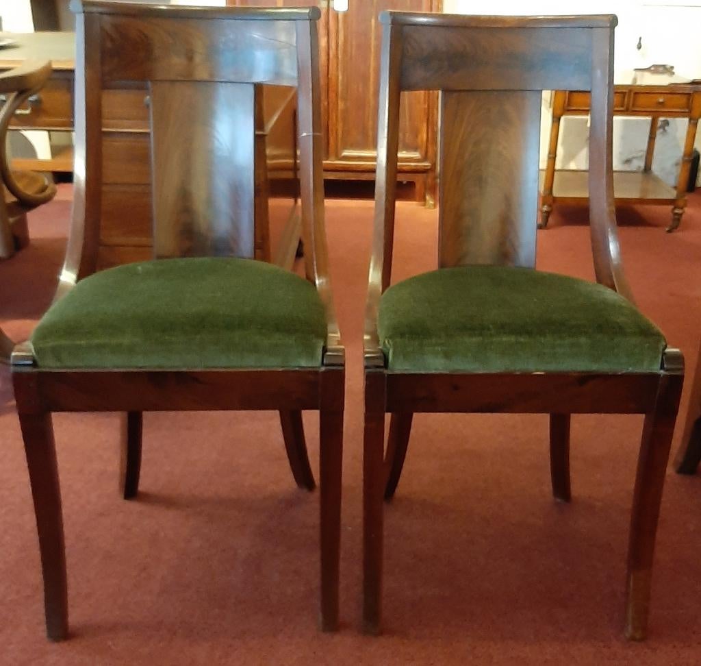 twee antieke empire  stoelen, Antiek en Kunst, Ophalen of Verzenden