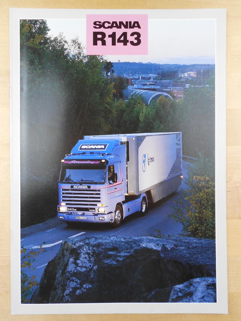 Scania R143 Brochure 1991 – Streamline 143 V8, Ophalen, Zo goed als nieuw, Overige merken, Scania