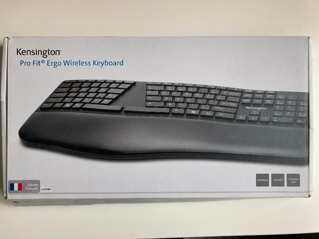 Ergonomic Kensington Pro Fit Wireless Keyboard AZERTY, Computers en Software, Toetsenborden, Kensington, Ergonomisch, Ophalen of Verzenden