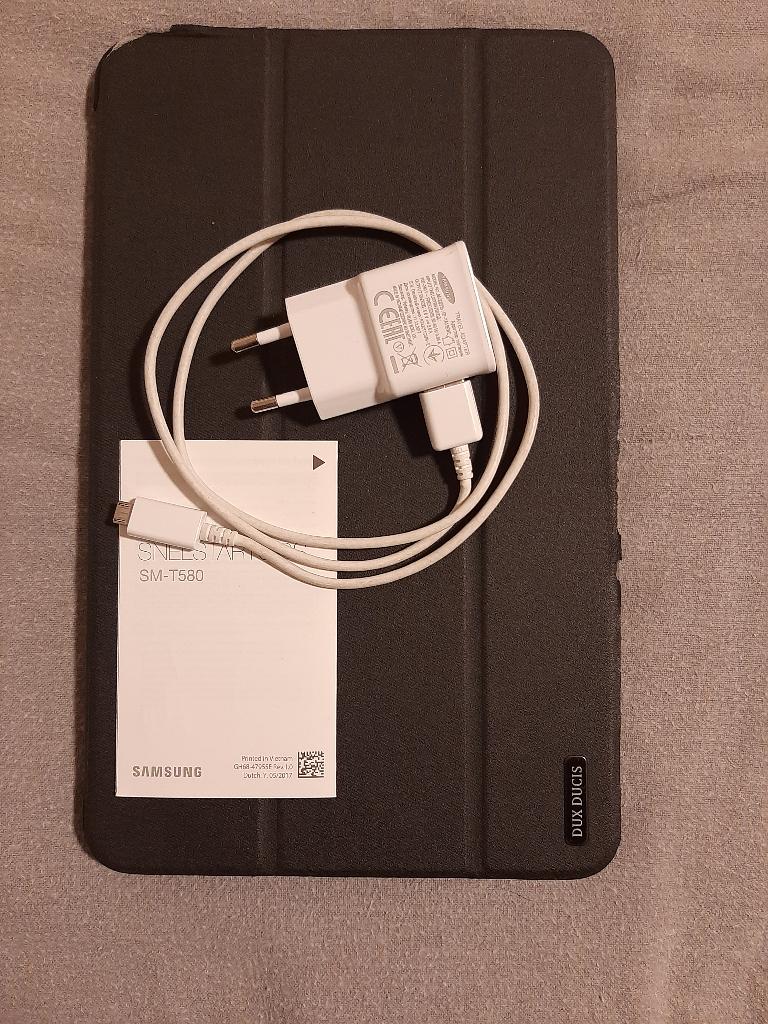 Samsung Galaxy tablet SM-T580 16 GB icl hoes en oplader, Verzenden, Gebruikt, 10 inch, 16 GB