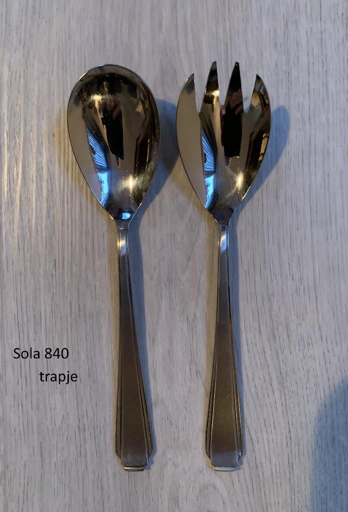 Sola 840 trapje, slacouvert, slabestek ANMB, lepel + vork, Ophalen of Verzenden, Zo goed als nieuw, Rvs of Chroom