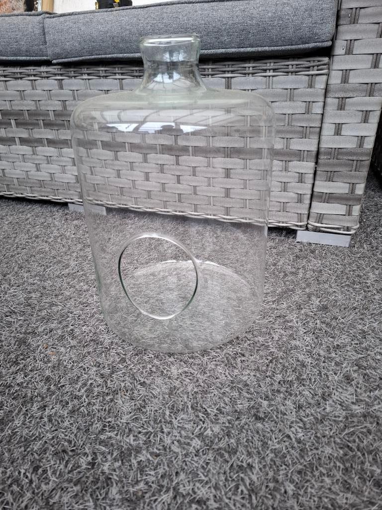 Glazen Terrarium / Vaas - Hoogte 34cm, Diameter 24cm, Ophalen, Gebruikt