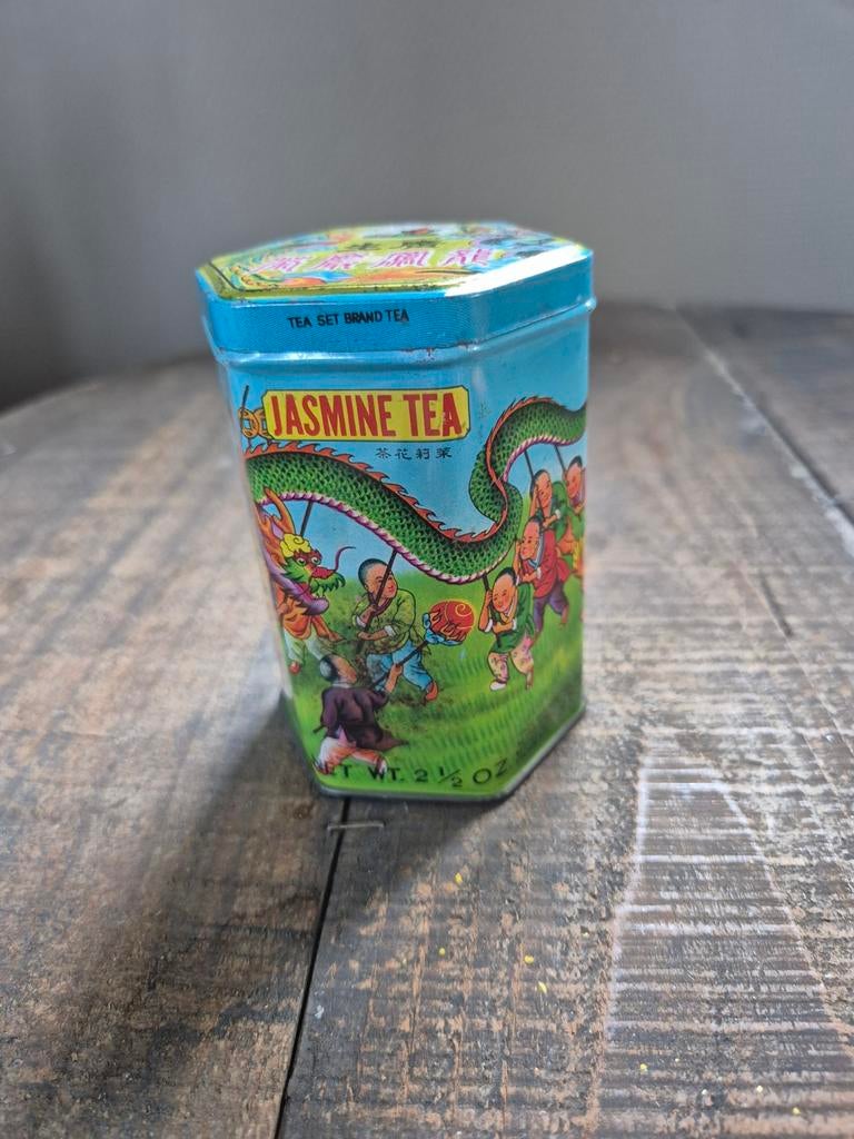 Jasmine tea blik, Verzamelen, Blikken, Ophalen of Verzenden, Gebruikt, Overige