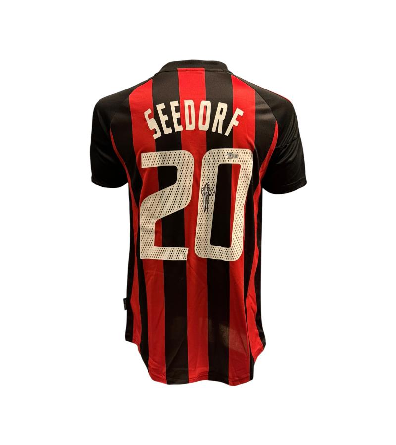 Clarence Seedorf AC Milan 02/03 gesigneerd thuis shirt, Buitenlandse clubs, Soccersignings.nl, Shirt, Ophalen of Verzenden