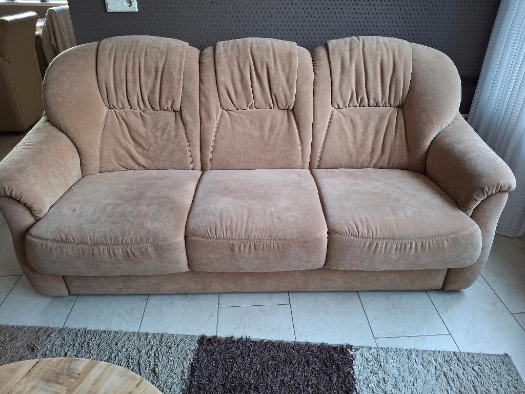 Bankstel drie persoons, Ophalen, Gebruikt, 150 tot 200 cm, Driepersoons