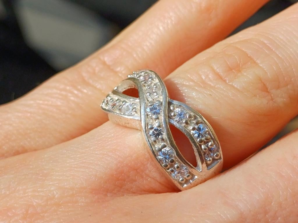 Vanoli 925 zilveren ring met witte topaas maat 16,25, Daiva1973@hotmail.com, Vanoli, Nieuw, Ophalen of Verzenden